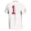 #1 Alabama Crimson Tide GameDay Greats Unisex Lightweight Softball Fashion Jersey - White - Detail View