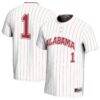 #1 Alabama Crimson Tide GameDay Greats Unisex Lightweight Softball Fashion Jersey - White - Front View