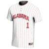#1 Alabama Crimson Tide GameDay Greats Unisex Lightweight Softball Fashion Jersey - White - Side View
