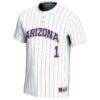#1 Arizona Wildcats GameDay Greats Unisex Lightweight Softball Fashion Jersey - White - Side View