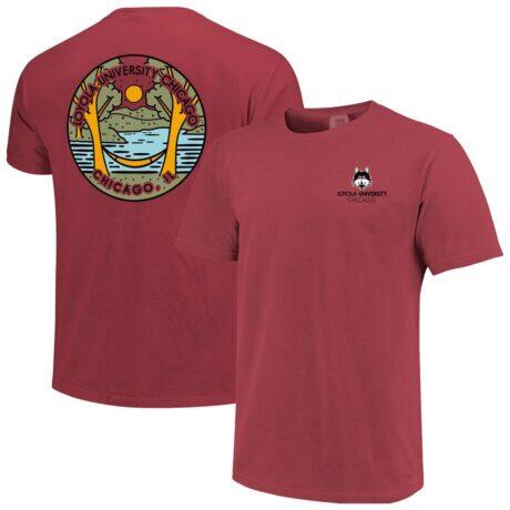 Loyola Chicago Ramblers Unisex Scenic Comfort Colors T-Shirt - - Front View