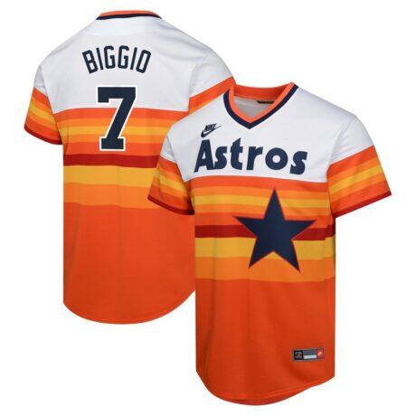 Craig Biggio Houston Astros Nike Youth Cooperstown Collection Limited Player Jersey - White - Front View