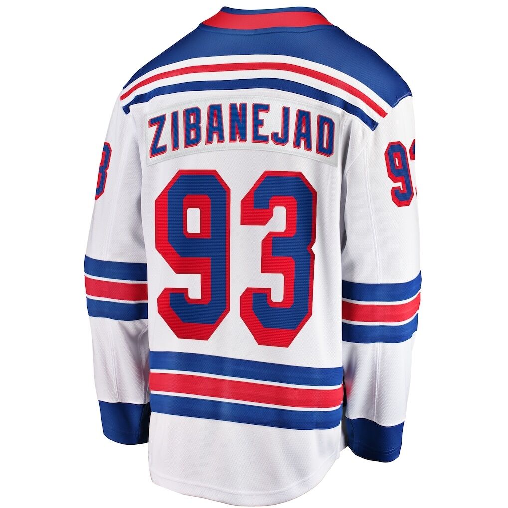 Mika Zibanejad New York Rangers Fashion7 Away Premier Breakaway Player Jersey