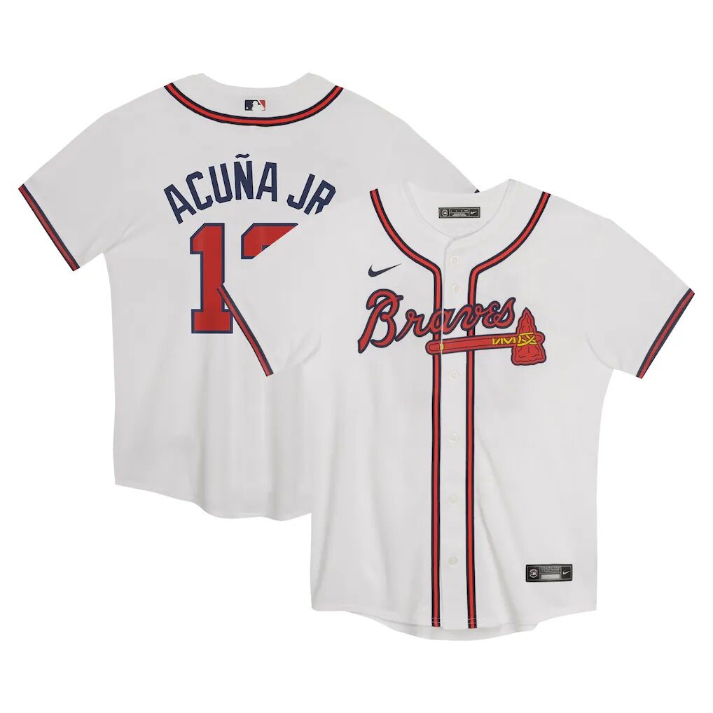 Ronald Acuña Jr. Atlanta Braves Nike Preschool Home Game Jersey