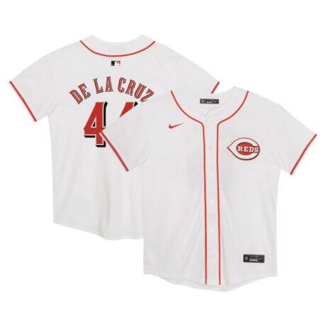 Elly De La Cruz Cincinnati Reds Nike Preschool Home Game Jersey - White - Front View