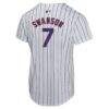 Dansby Swanson Chicago Cubs Nike Youth Home Game Player Jersey - White - Detail View