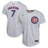 Dansby Swanson Chicago Cubs Nike Youth Home Game Player Jersey - White - Front View