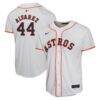 Yordan Alvarez Houston Astros Nike Youth Home Game Player Jersey - White - Front View