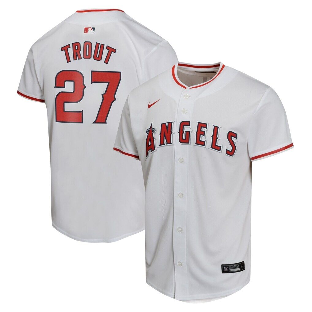 Mike Trout Los Angeles Angels Nike Youth Home Game Player Jersey