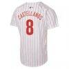 Nick Castellanos Philadelphia Phillies Nike Youth Home Game Player Jersey - White - Detail View