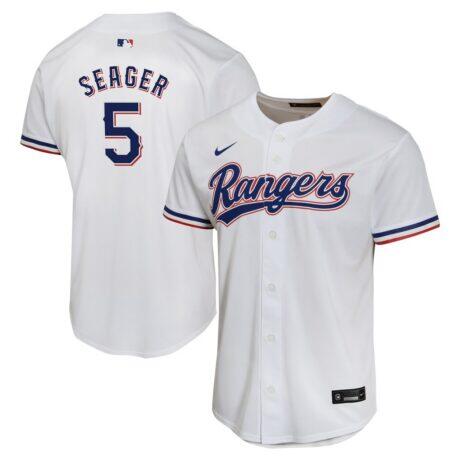 Corey Seager Texas Rangers Nike Youth Home Game Player Jersey - White - Front View