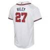Austin Riley Atlanta Braves Nike Youth Home Game Player Jersey - White - Detail View