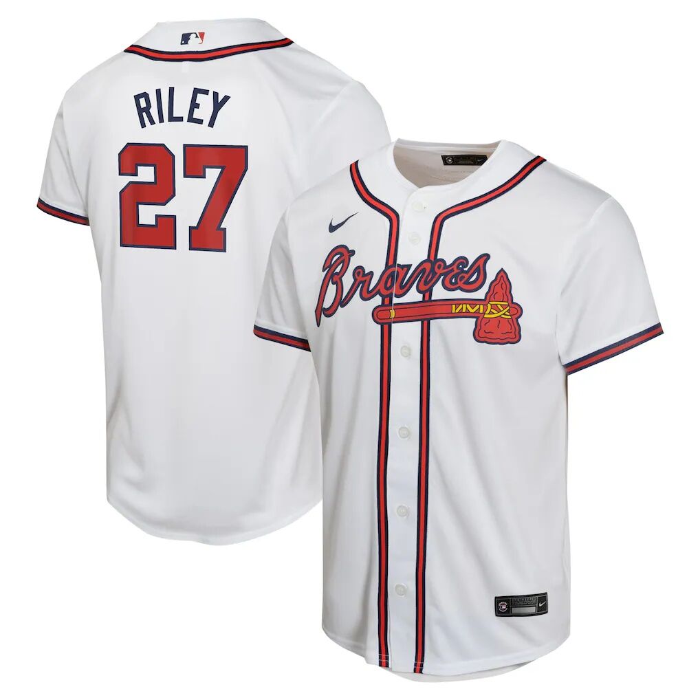 Austin Riley Atlanta Braves Nike Youth Home Game Player Jersey