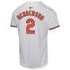 Gunnar Henderson Baltimore Orioles Nike Youth Home Game Player Jersey - White - Detail View