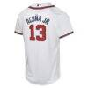 Ronald Acuña Jr. Atlanta Braves Nike Youth Home Game Player Jersey - White - Detail View