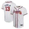 Ronald Acuña Jr. Atlanta Braves Nike Youth Home Game Player Jersey - White - Front View