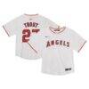 Mike Trout Los Angeles Angels Nike Toddler Game Jersey - White - Front View