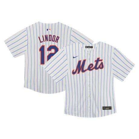 Francisco Lindor New York Mets Nike Toddler Game Jersey - White - Front View