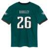 Saquon Barkley Philadelphia Eagles Nike Toddler Game Jersey - Midnight Green - Detail View