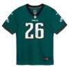 Saquon Barkley Philadelphia Eagles Nike Toddler Game Jersey - Midnight Green - Side View