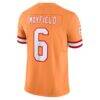 Baker Mayfield Tampa Bay Buccaneers Nike 2nd Alternate Vapor F.U.S.E. Limited Jersey - Orange - Detail View