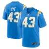 Troy Dye Los Angeles Chargers Nike Game Jersey - - Front View