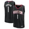 Amen Thompson Houston Rockets Fashion7 Fast Break Replica Player Jersey - Black - Front View