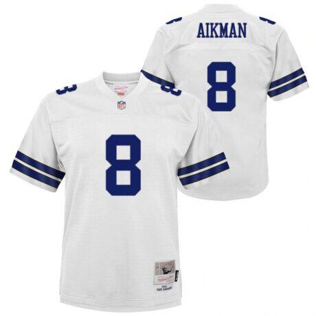 Troy Aikman Dallas Cowboys Mitchell & Ness Youth 1992 Legacy Jersey - White - Front View