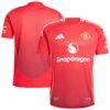 Manchester United adidas 2024/25 Home Authentic Jersey - Red - Front View