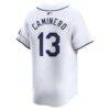 Junior Caminero Tampa Bay Rays Nike Youth Home Limited Player Jersey - White - Detail View