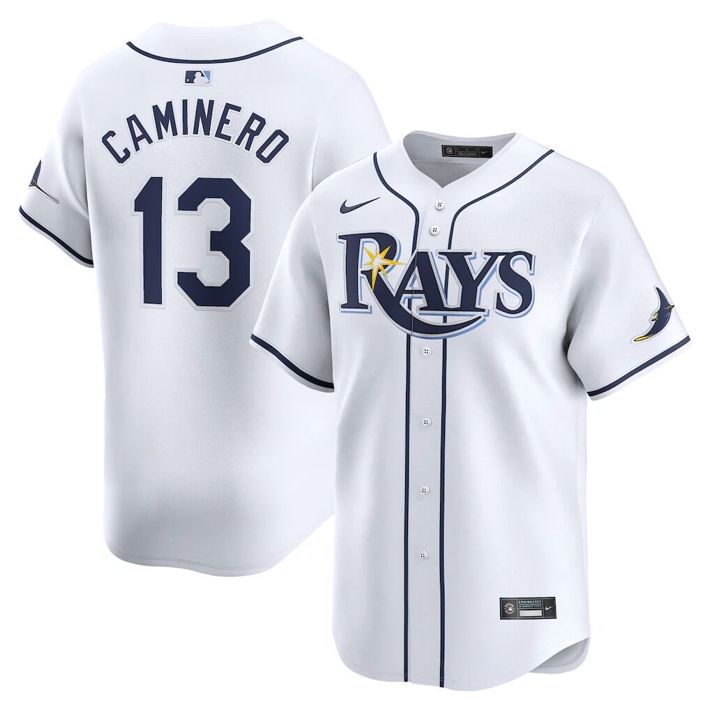 Junior Caminero Tampa Bay Rays Nike Youth Home Limited Player Jersey