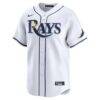 Junior Caminero Tampa Bay Rays Nike Youth Home Limited Player Jersey - White - Side View