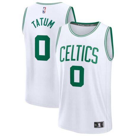 Jayson Tatum Boston Celtics Fanatics Fast Break Replica Player Jersey - White - Front View