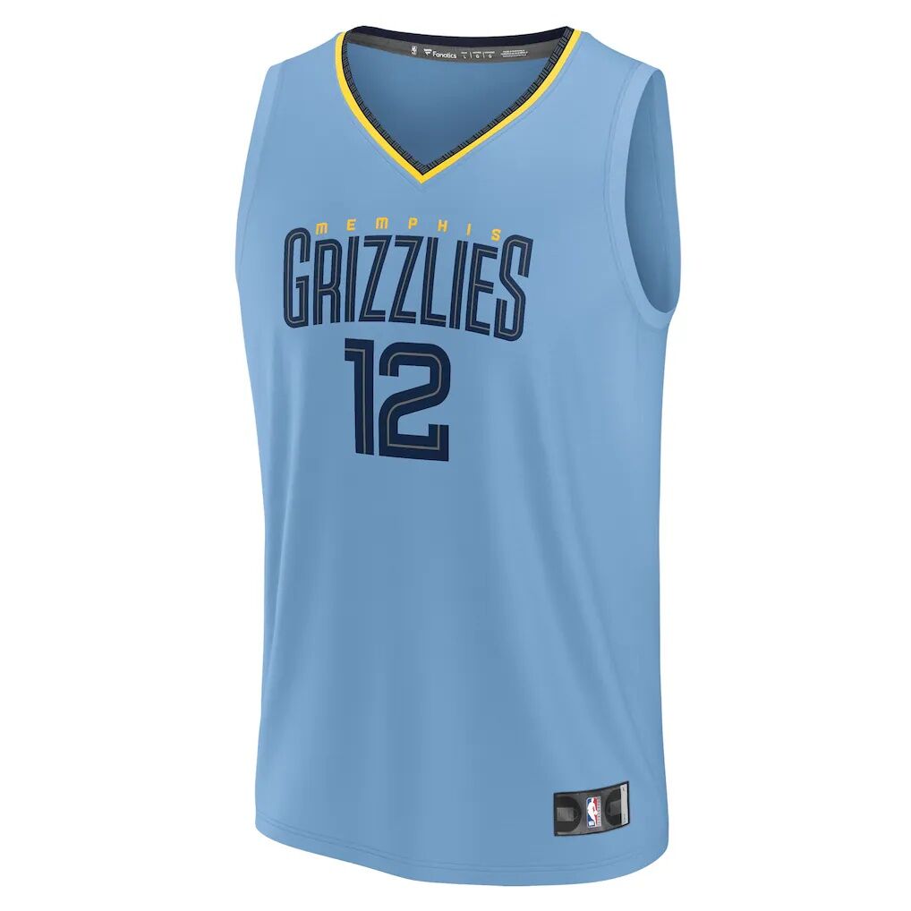 Ja Morant Memphis Grizzlies Fashion7 Fast Break Replica Player Jersey - Statement Edition - Light Blue