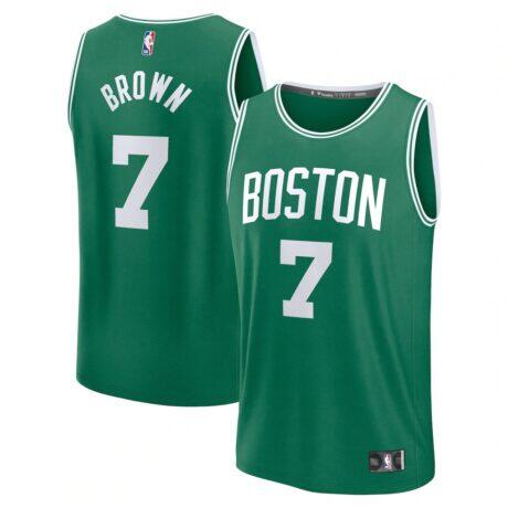 Jaylen Brown Boston Celtics Fanatics Youth Fast Break Replica Player Jersey - Icon Edition - - Front View