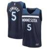 Anthony Edwards Minnesota Timberwolves Fashion7 Youth Fast Break Replica Player Jersey - Navy - Front View