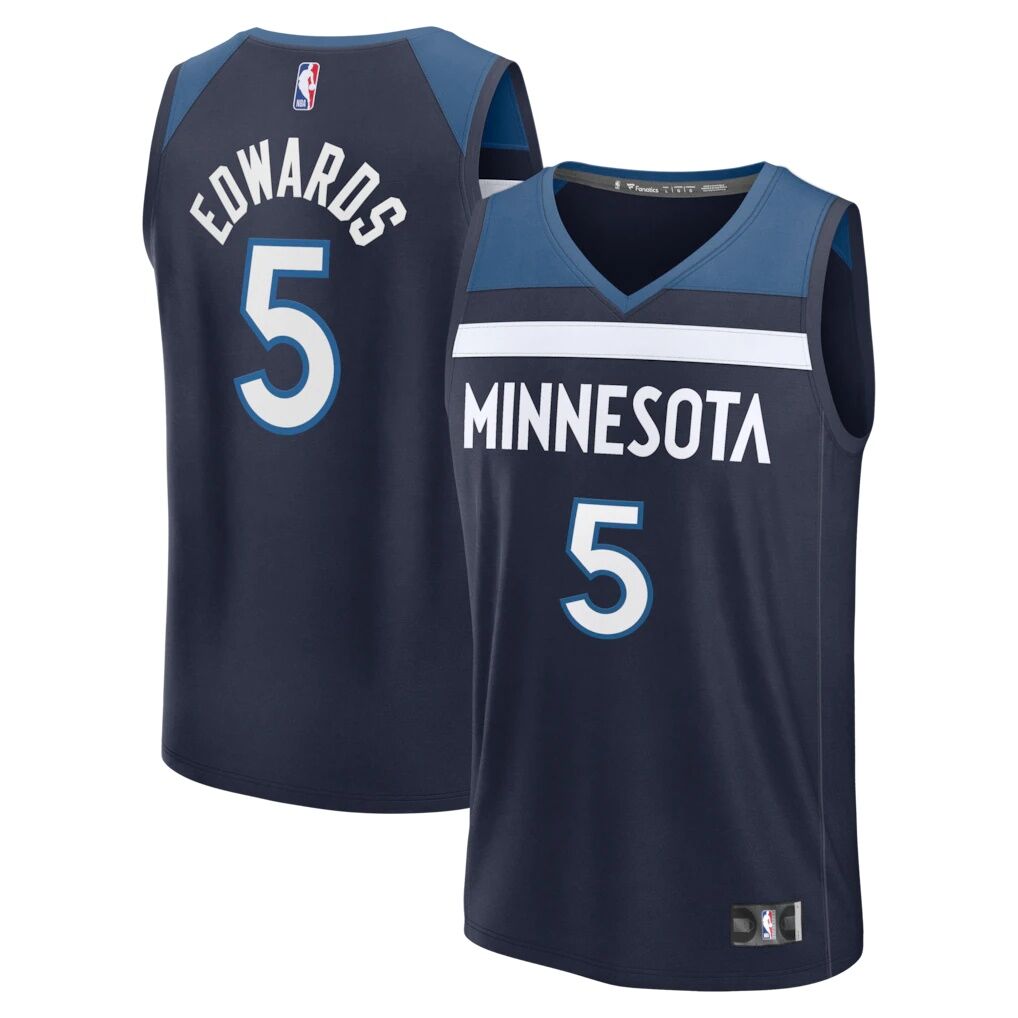 Anthony Edwards Minnesota Timberwolves Fashion7 Youth Fast Break Replica Player Jersey - Icon Edition