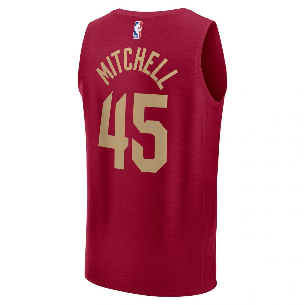 Donovan Mitchell Cleveland Cavaliers Fashion7 Fast Break Replica Player Jersey - Icon Edition - Wine