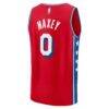 Tyrese Maxey Philadelphia 76ers Fashion7 Fast Break Replica Player Jersey - Red - Detail View