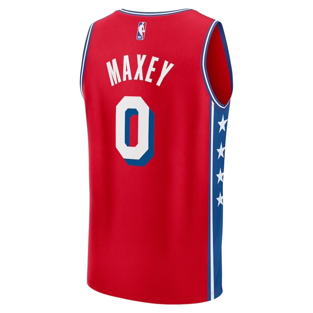 Tyrese Maxey Philadelphia 76ers Fashion7 Fast Break Replica Player Jersey - Statement Edition