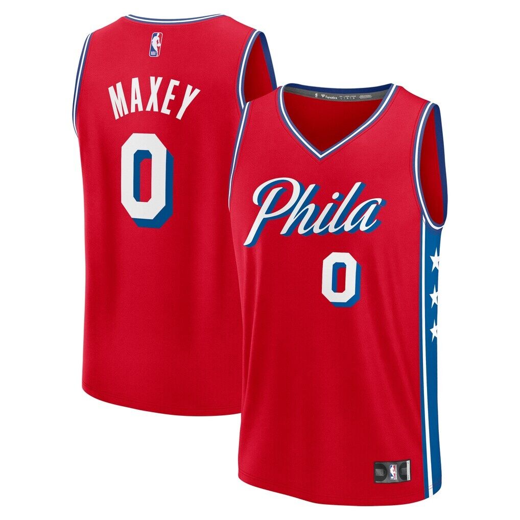 Tyrese Maxey Philadelphia 76ers Fashion7 Fast Break Replica Player Jersey - Statement Edition