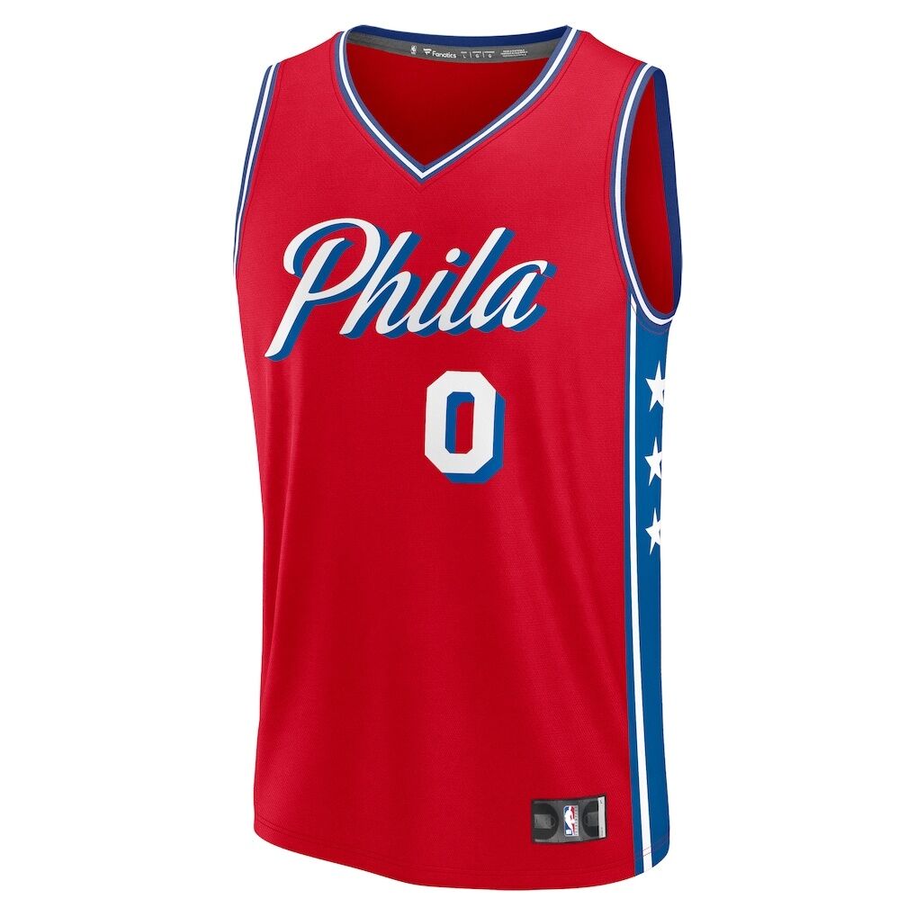 Tyrese Maxey Philadelphia 76ers Fashion7 Fast Break Replica Player Jersey - Statement Edition
