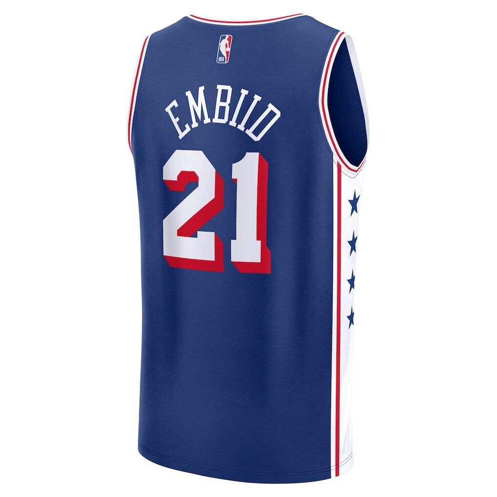 Joel Embiid Philadelphia 76ers Fashion7 Youth Fast Break Replica Player Jersey - Icon Edition - Royal