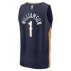 Zion Williamson New Orleans Pelicans Fashion7 Fast Break Replica Player Jersey - Navy - Detail View