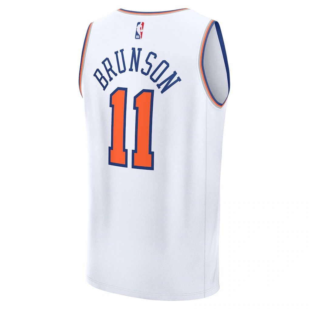 Jalen Brunson New York Knicks Fashion7 Fast Break Replica Player Jersey - Association Edition