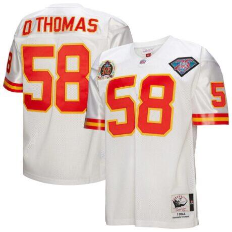 Derrick Thomas Kansas City Chiefs 1994 Mitchell & Ness Authentic Throwback Retired Player Jersey - White - Front View