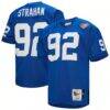 Michael Strahan New York Giants 1994 Mitchell & Ness Authentic Throwback Retired Player Jersey - - Front View