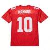 Eli Manning New York Giants 2004 Mitchell & Ness Authentic Throwback Retired Player Jersey - Red - Detail View
