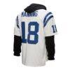 Peyton Manning Indianapolis Colts Mitchell & Ness Player Name & Number Hoodie Legacy Jersey - White - Alt1