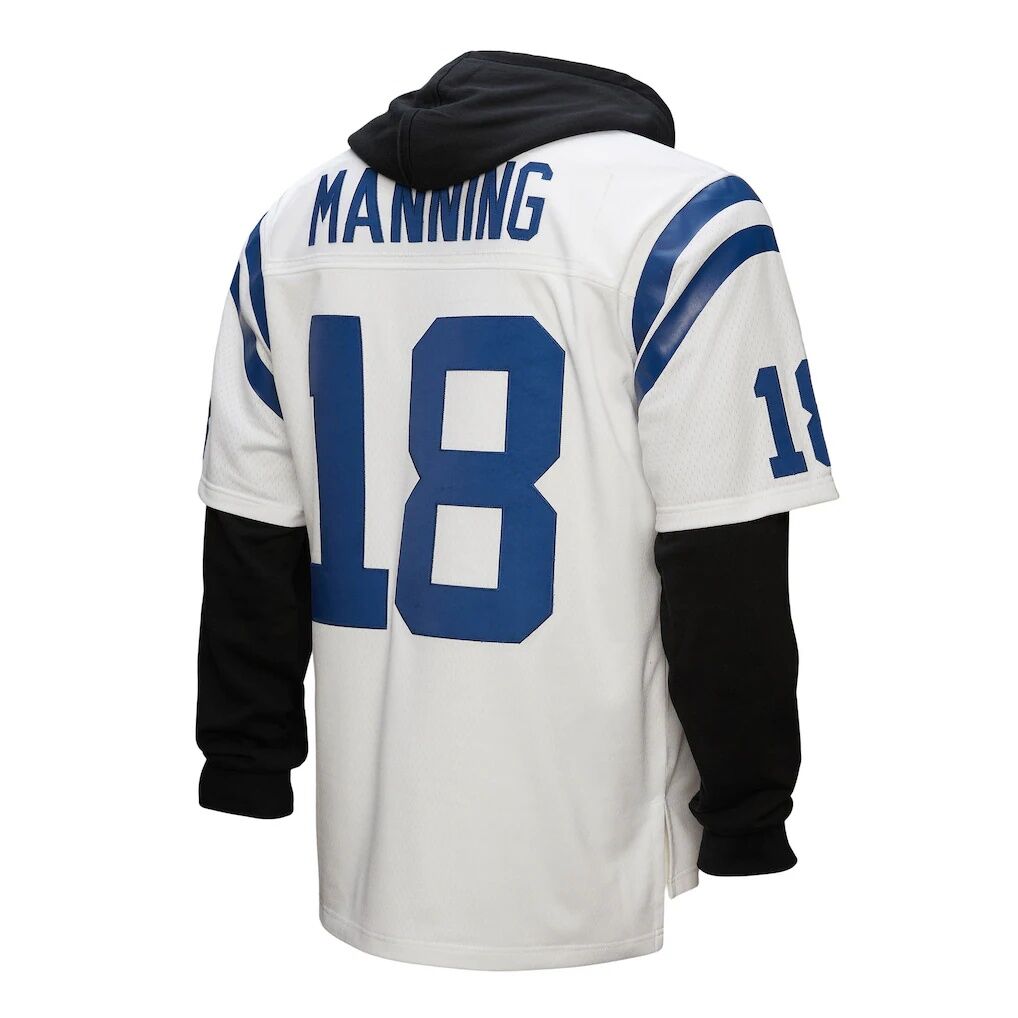 Peyton Manning Indianapolis Colts Mitchell & Ness Player Name & Number Hoodie Legacy Jersey